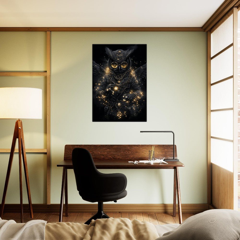 Steampunk Owl Canvas Art - ROMAG Store