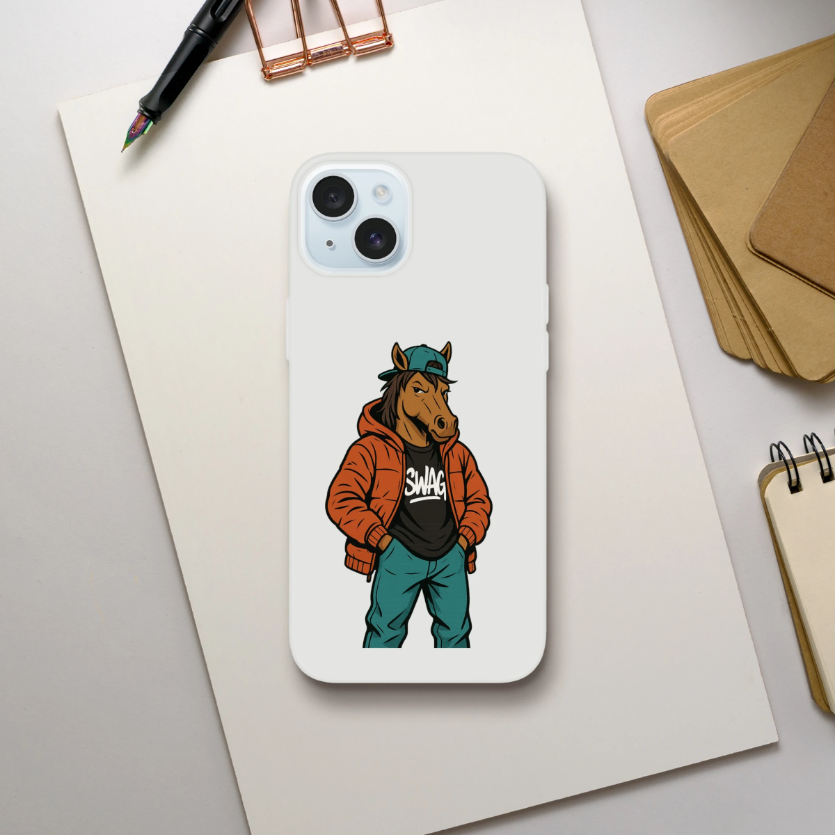 Cool Horse with Swag iPhone Flexi Case - ROMAG Store