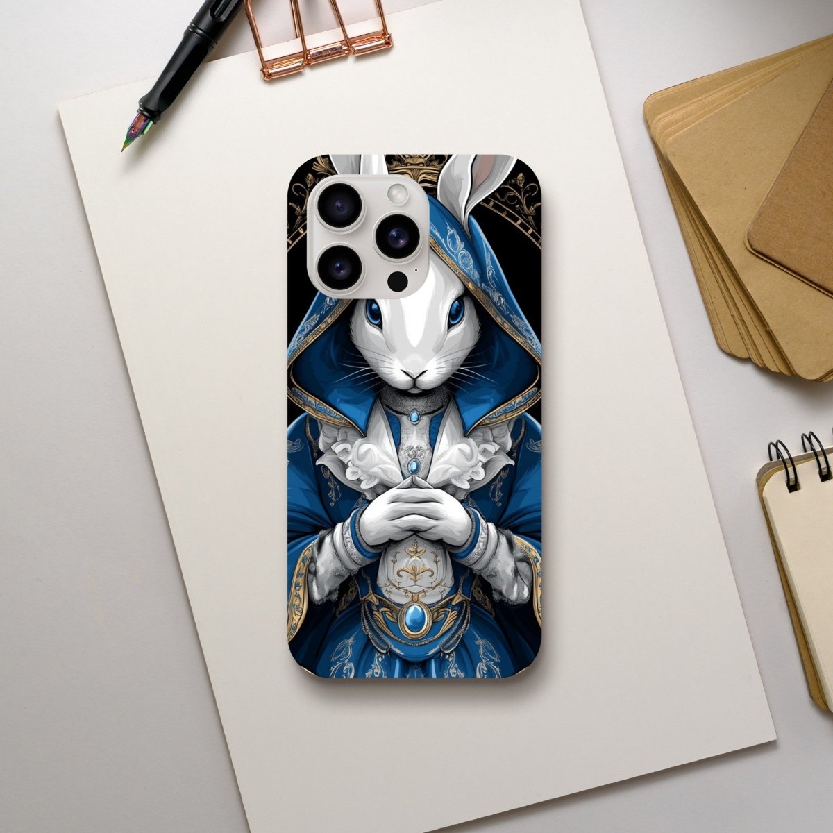 Regal Rabbit Royal Blue iPhone Tough Case - ROMAG Store