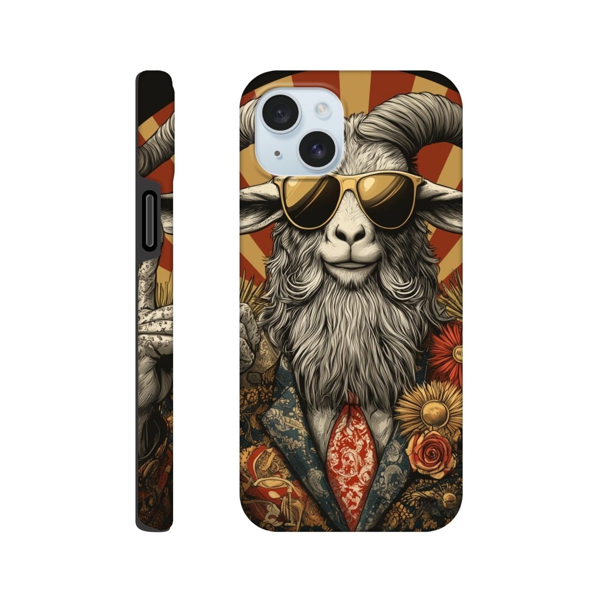 Chic Goat in Shades iPhone Tough Case - ROMAG Store