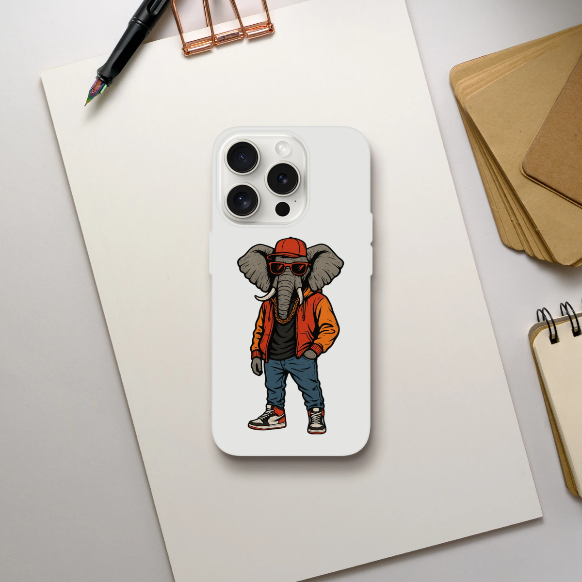 Hip - Hop Elephant iPhone Flexi Case - ROMAG Store