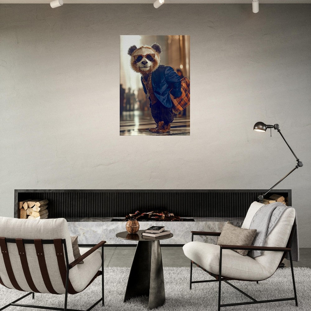 Red Panda in Suit Canvas Art - ROMAG Store