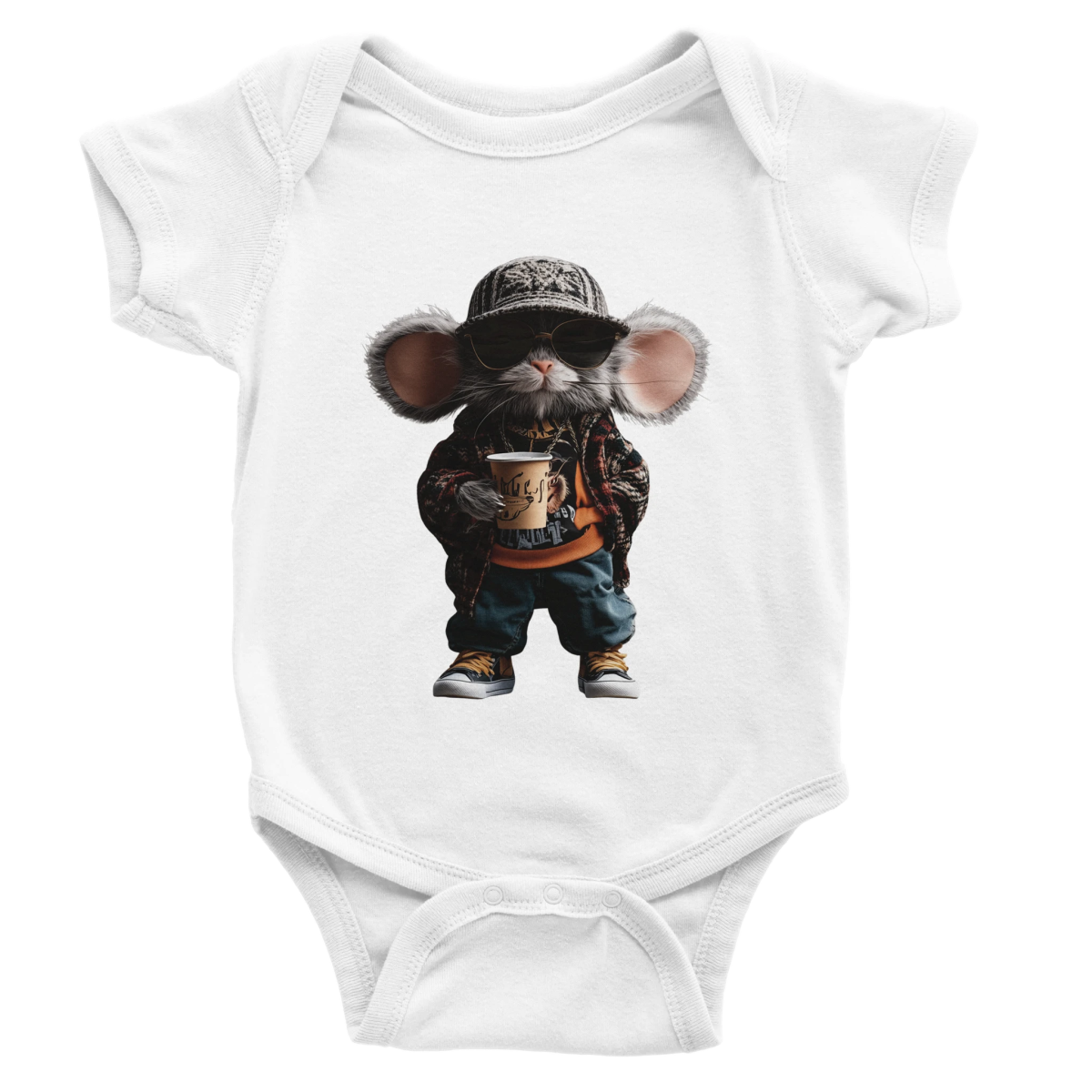 Cool Critter Street Style Baby Short Sleeve Bodysuit - ROMAG Store