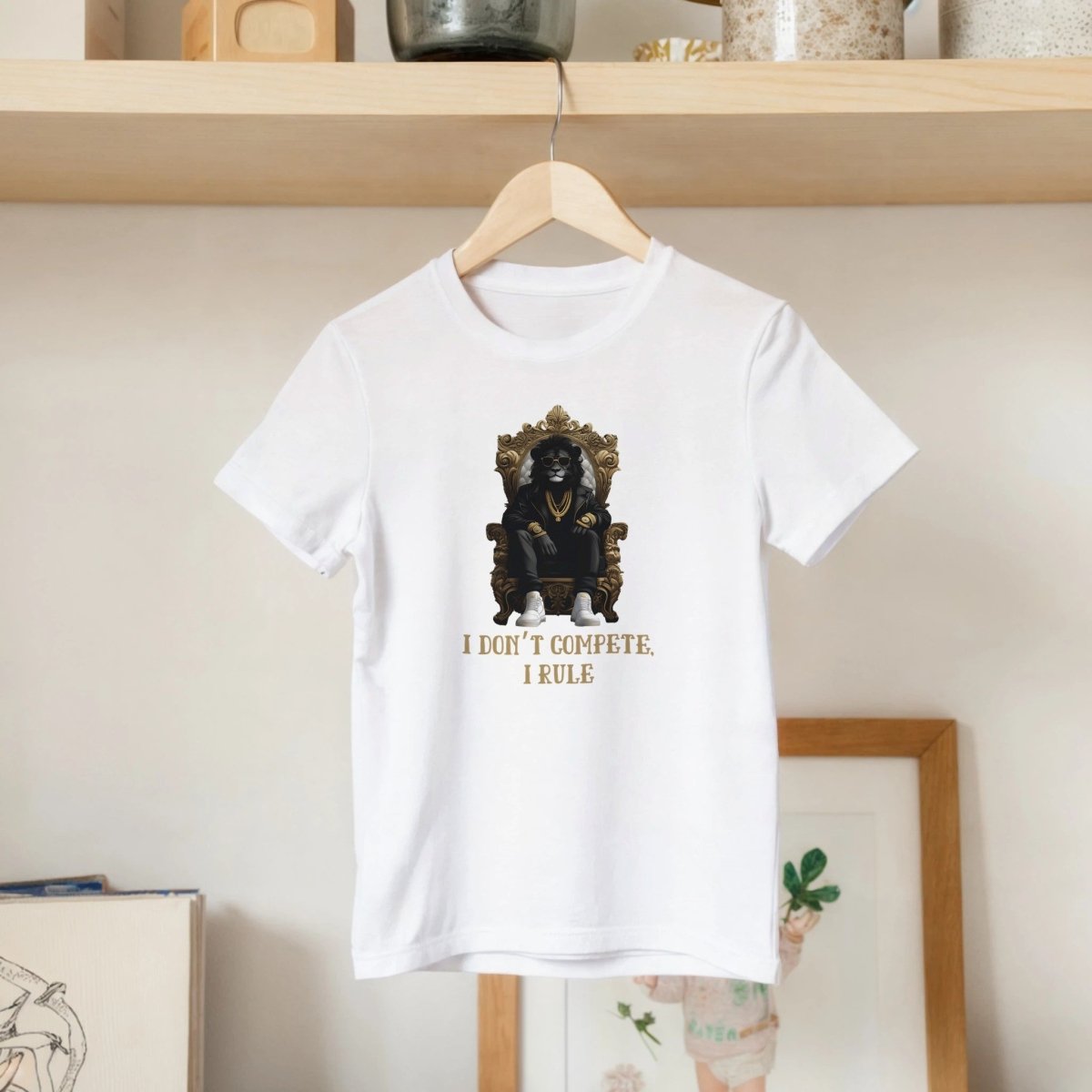 Regal Lion 'I Don't Compete, I Rule' Kids T-Shirt - ROMAG Store