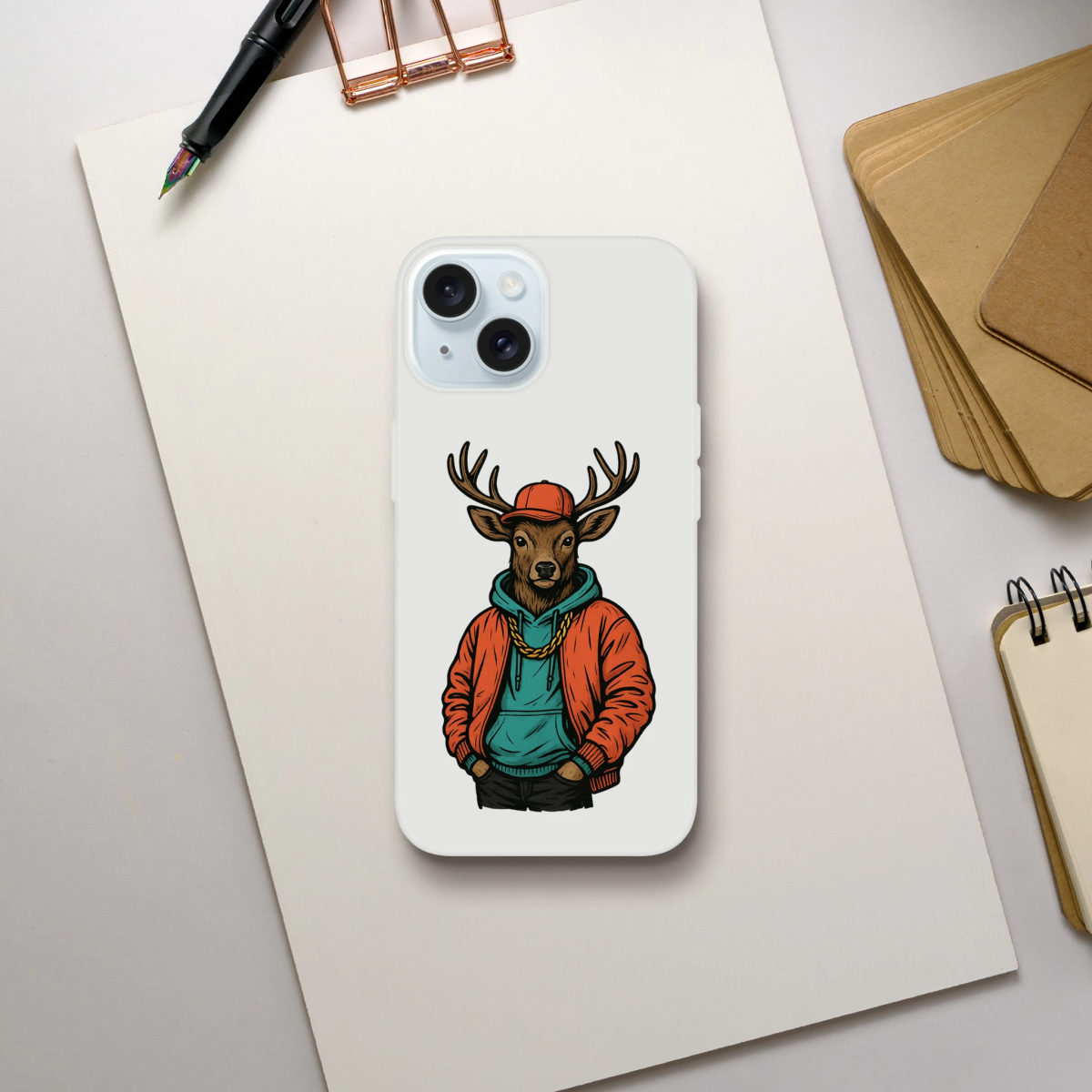 Cool Streetwear Deer iPhone Flexi Case - ROMAG Store