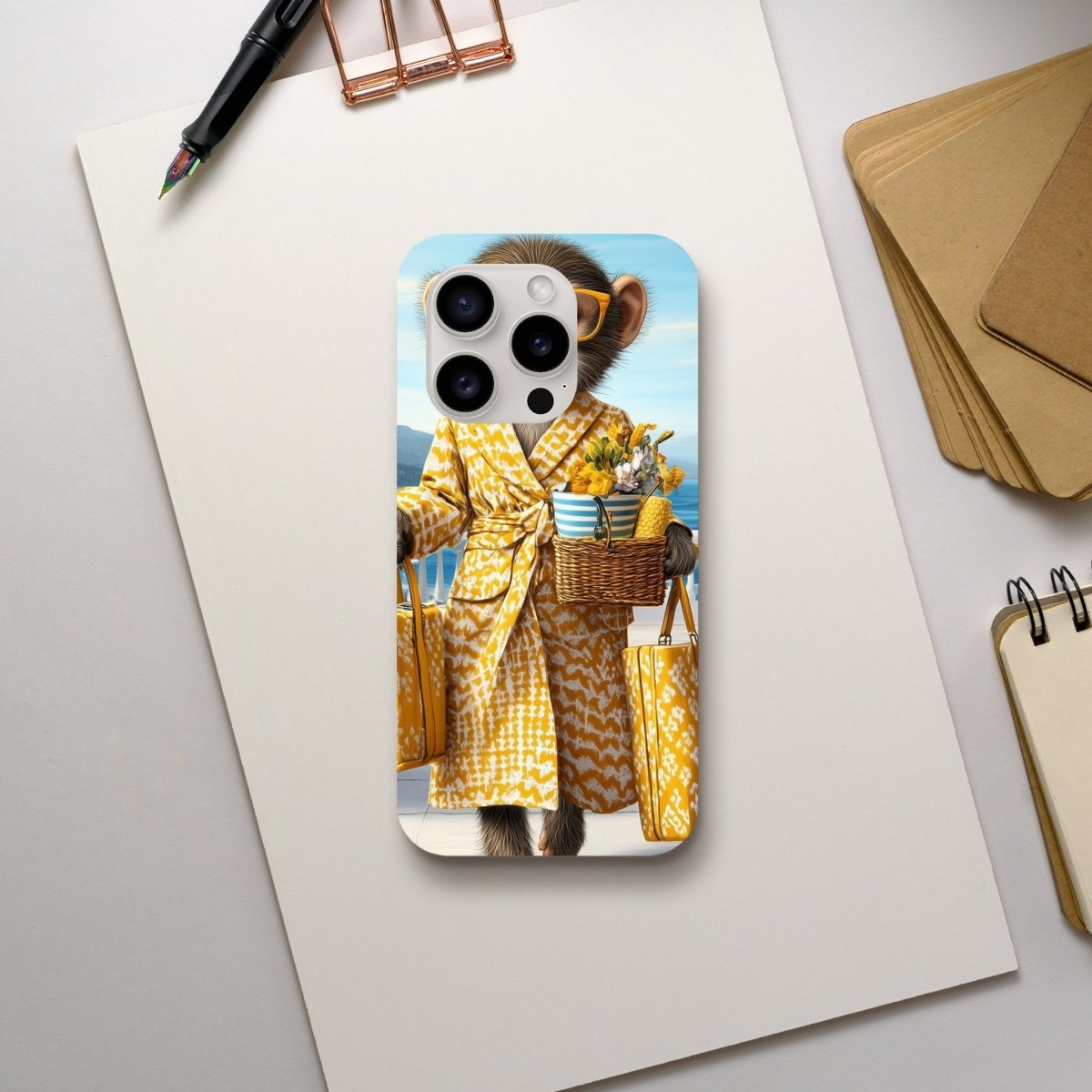 Chic Monkey in Robe iPhone Tough Case - ROMAG Store