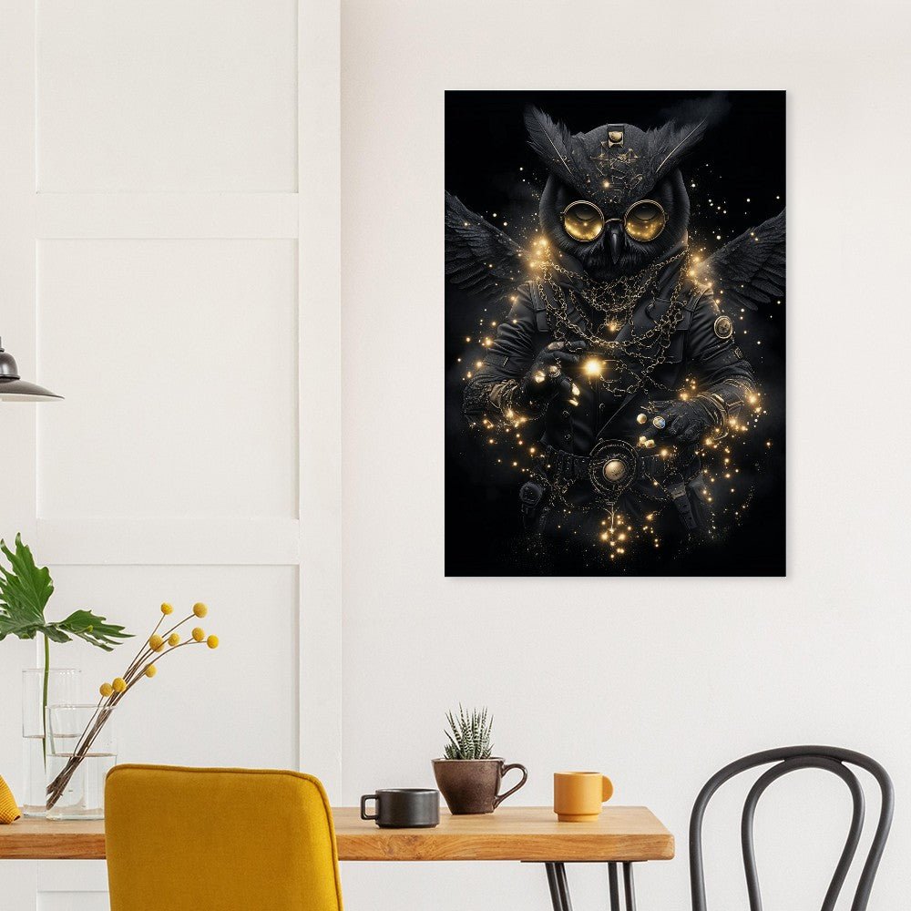Steampunk Owl Canvas Art - ROMAG Store