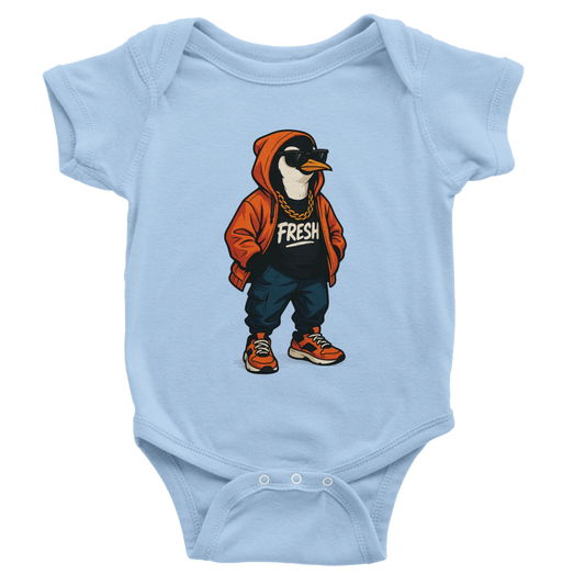 Fresh Penguin Baby Short Sleeve Bodysuit - ROMAG Store