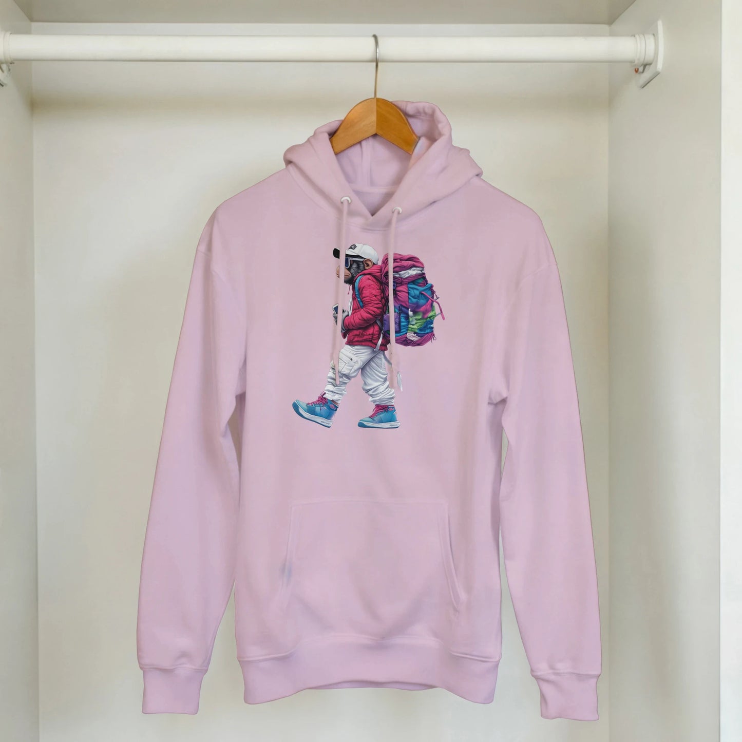 Vibrant Globetrotter Monkey Hoodie - ROMAG Store