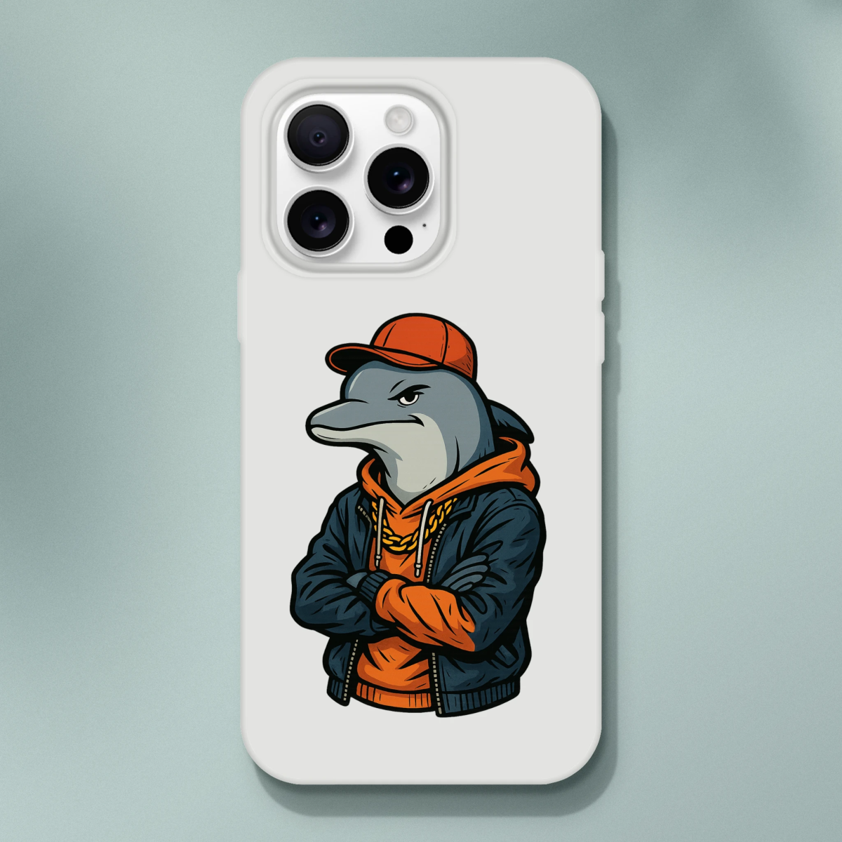 Cool Dolphin Streetwear iPhone Flexi Case - ROMAG Store