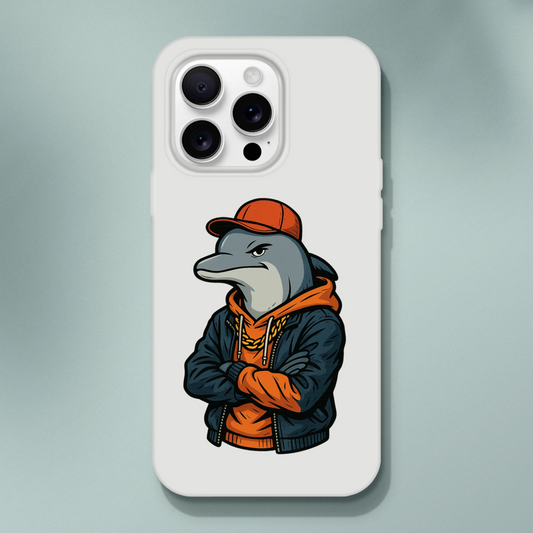 Cool Dolphin Streetwear iPhone Flexi Case - ROMAG Store