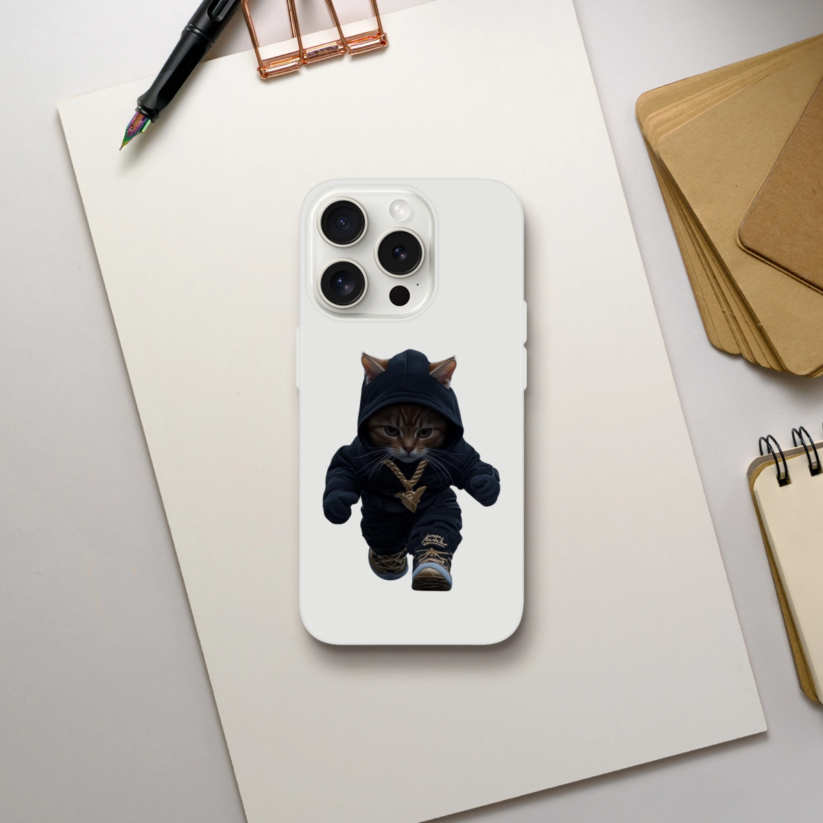 Gangsta Cat iPhone Flexi Case - ROMAG Store