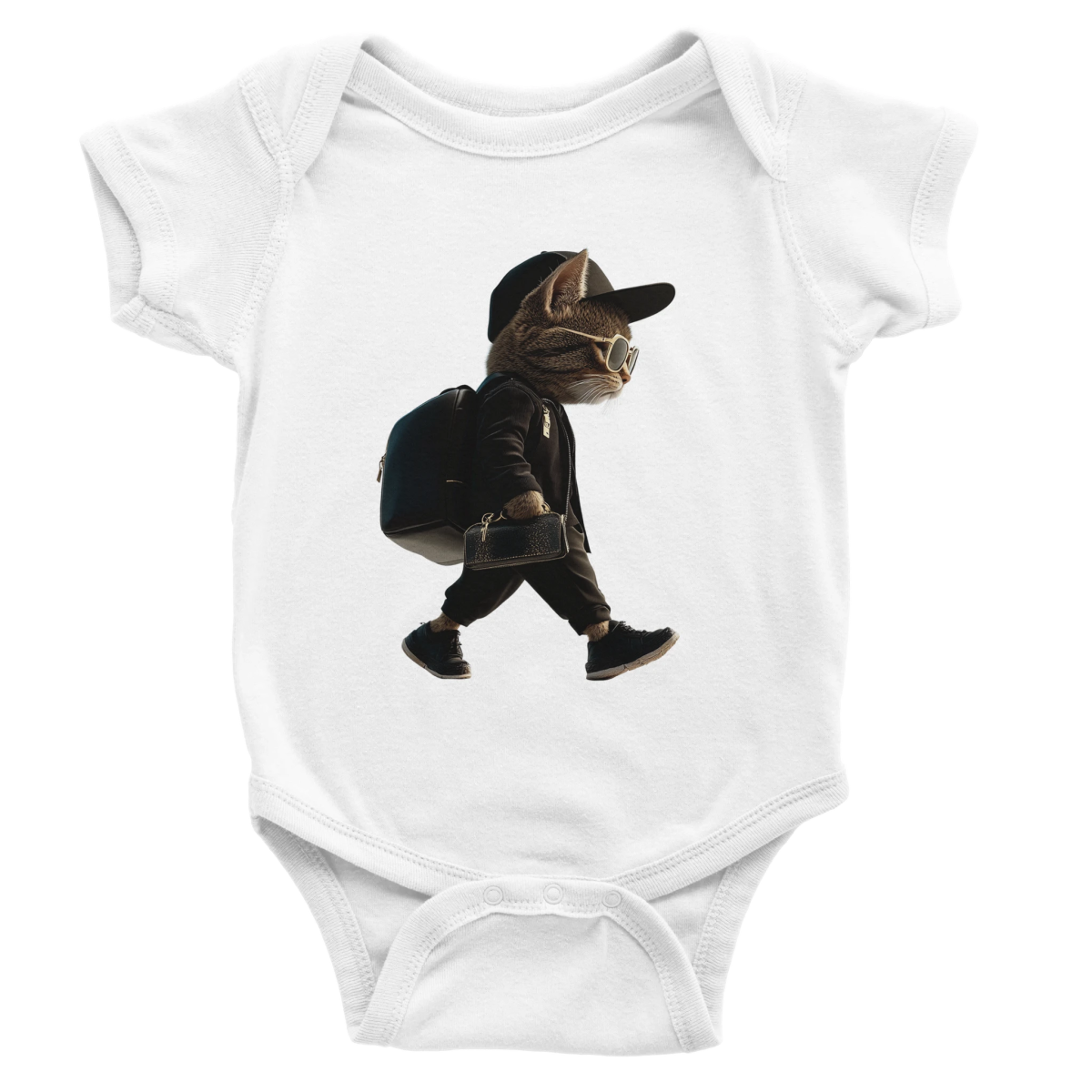 Cool Cat Street Style Baby Short Sleeve Bodysuit - ROMAG Store