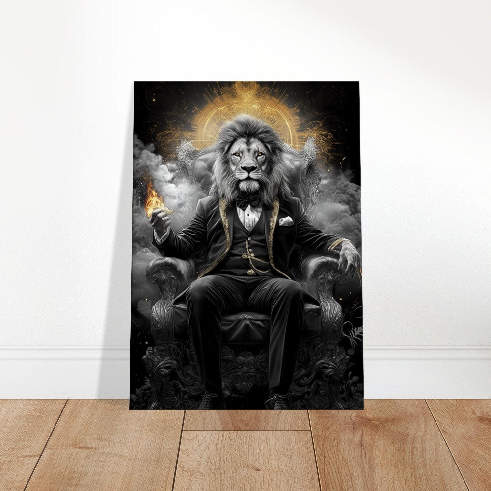 Regal Lion in Tuxedo Canvas Art - ROMAG Store
