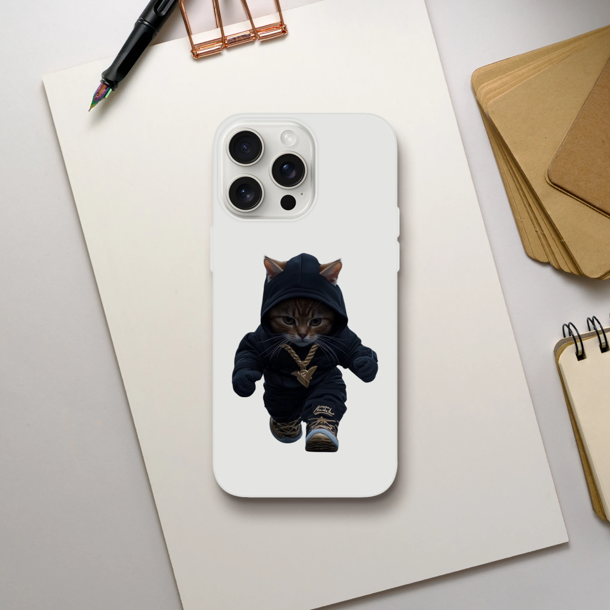 Gangsta Cat iPhone Flexi Case - ROMAG Store