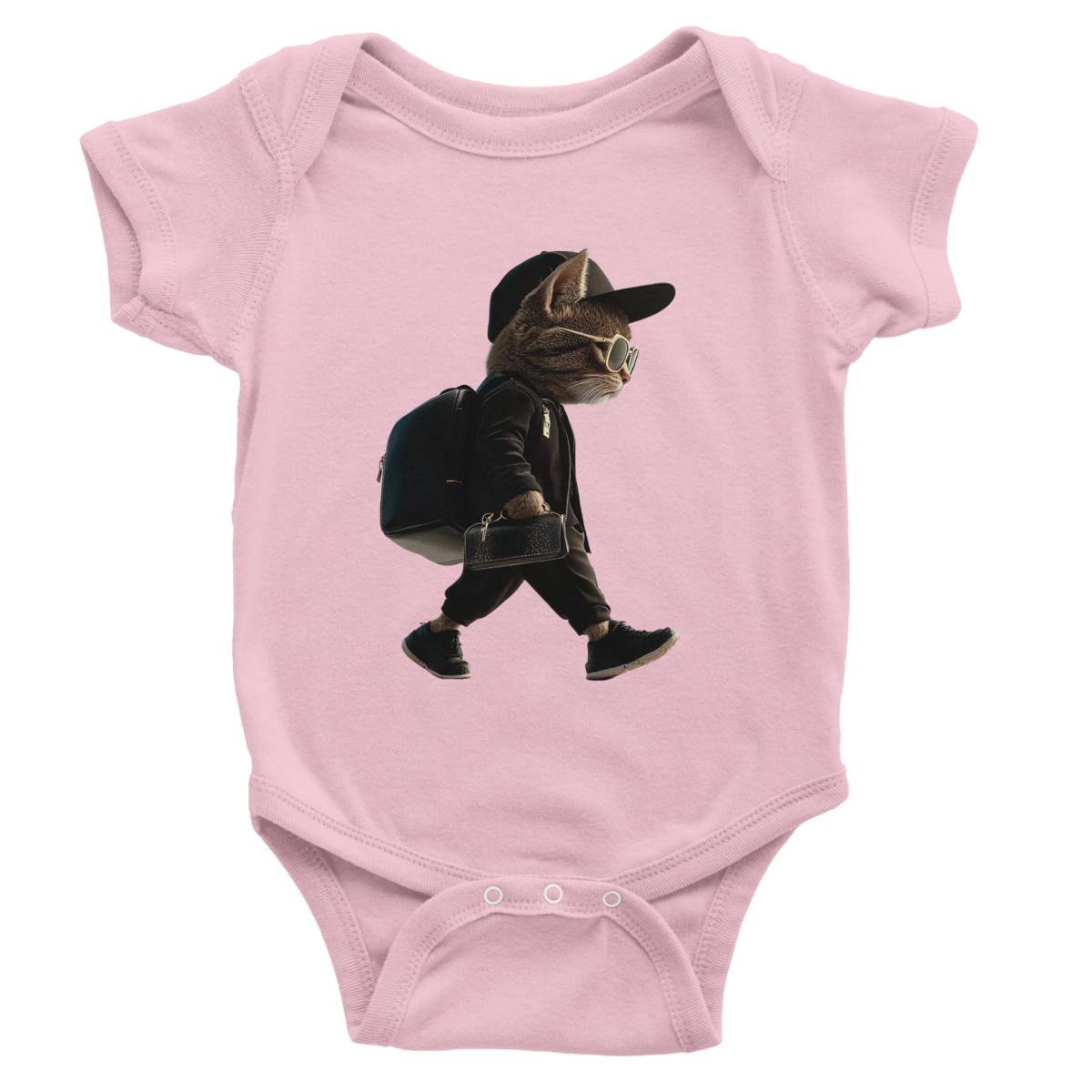 Cool Cat Street Style Baby Short Sleeve Bodysuit - ROMAG Store
