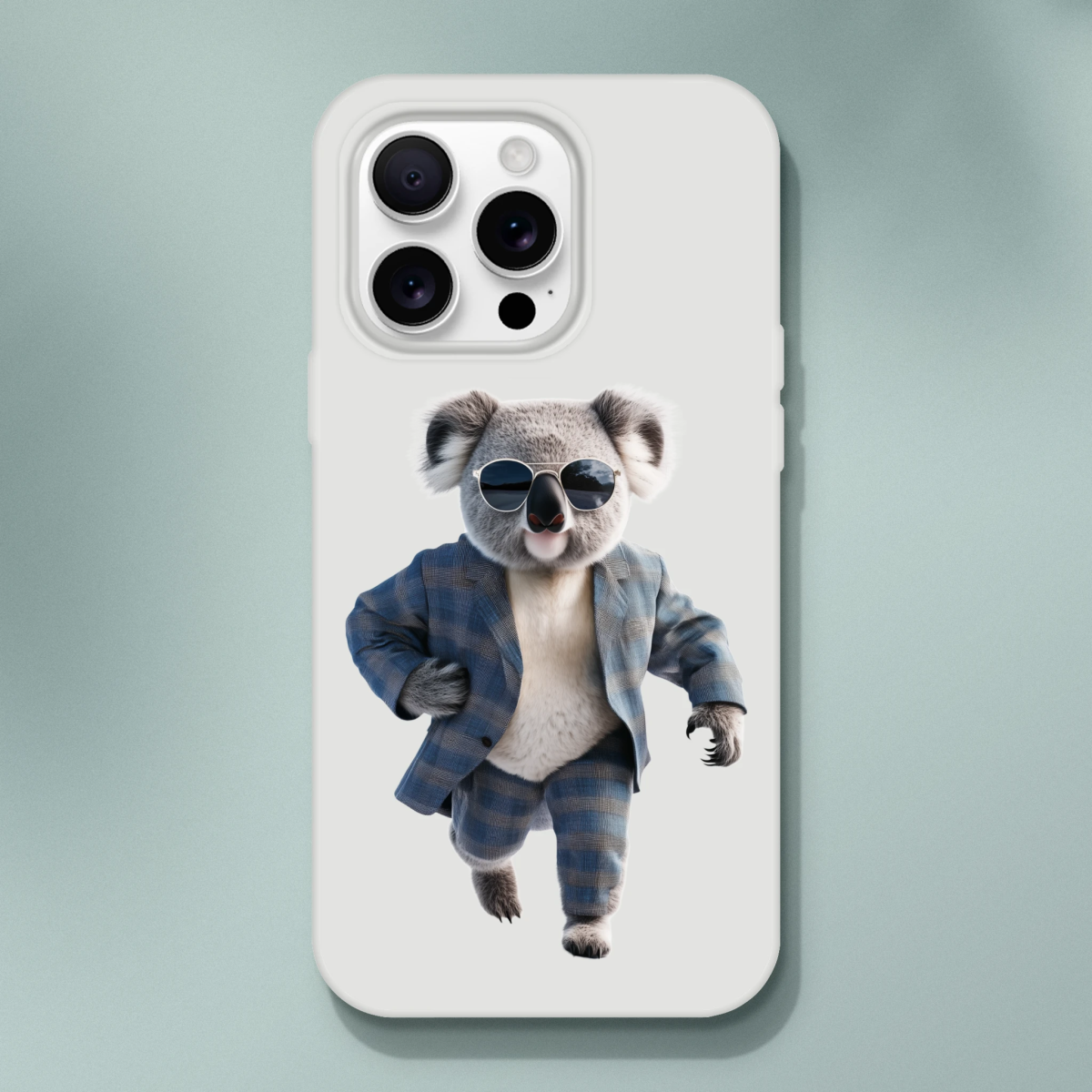 Dapper Koala in Plaid Suit iPhone Flexi Case - ROMAG Store
