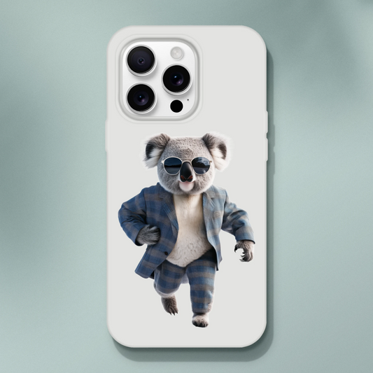 Dapper Koala in Plaid Suit iPhone Flexi Case - ROMAG Store