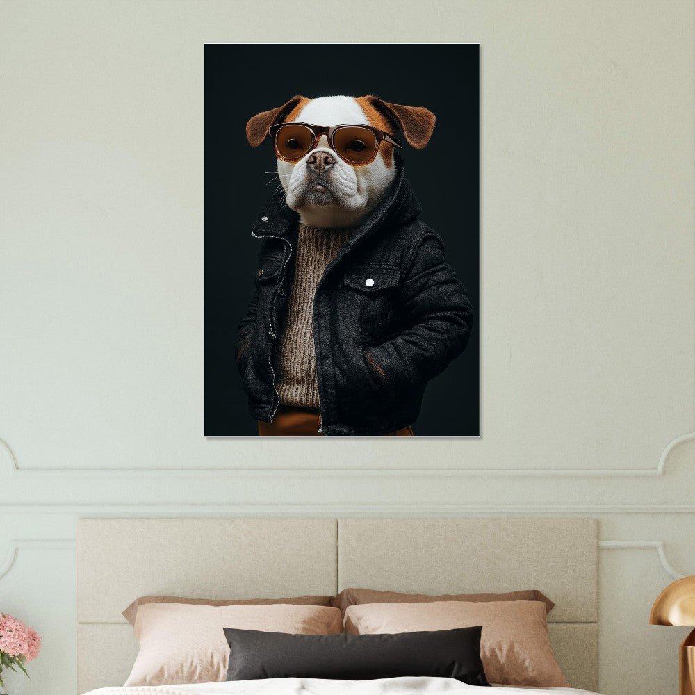 Urban Chic Dog Canvas Art - ROMAG Store