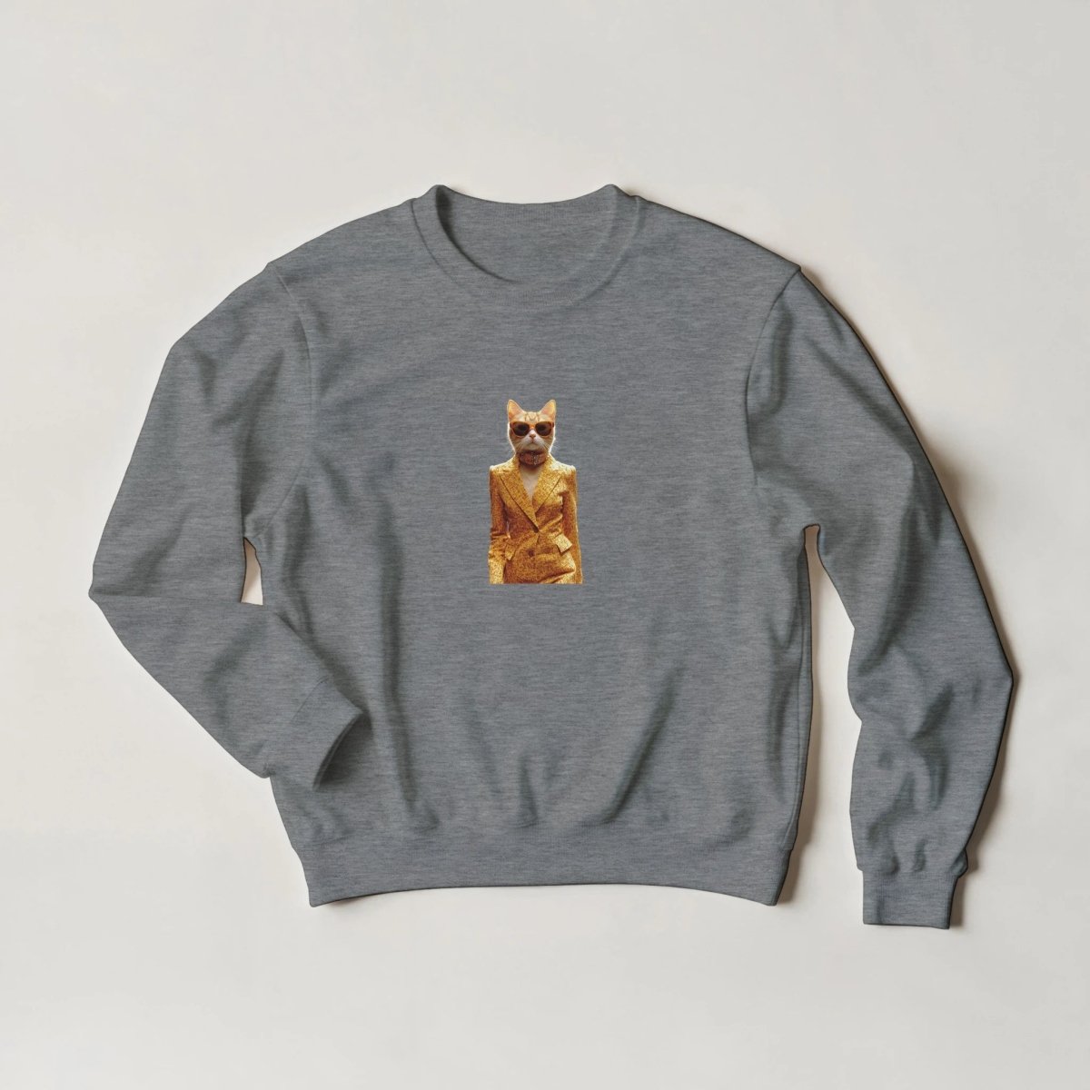 Chic Cat Sweatshirt – Luxe Streetwear Graphic in Your Choice of 6 Hues & Sizes S - 3XL - ROMAG Store