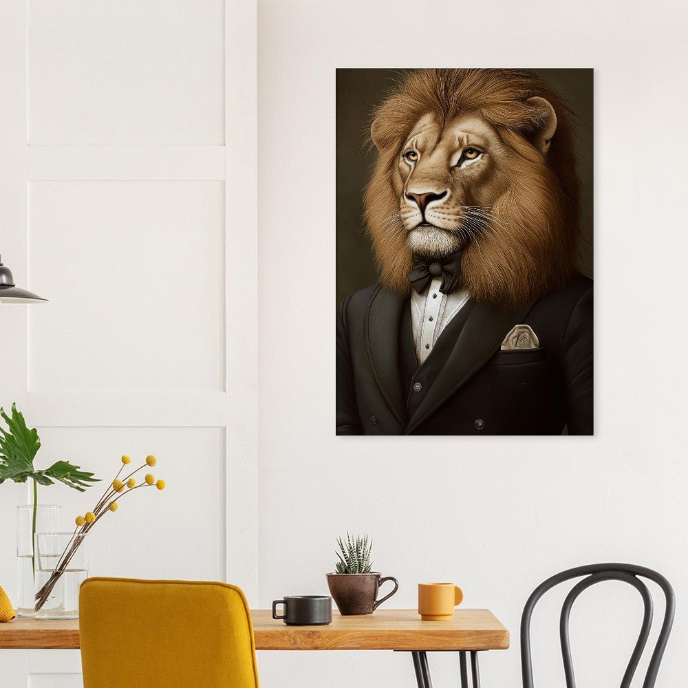 Luxury Lion in Suit Canvas - ROMAG Store