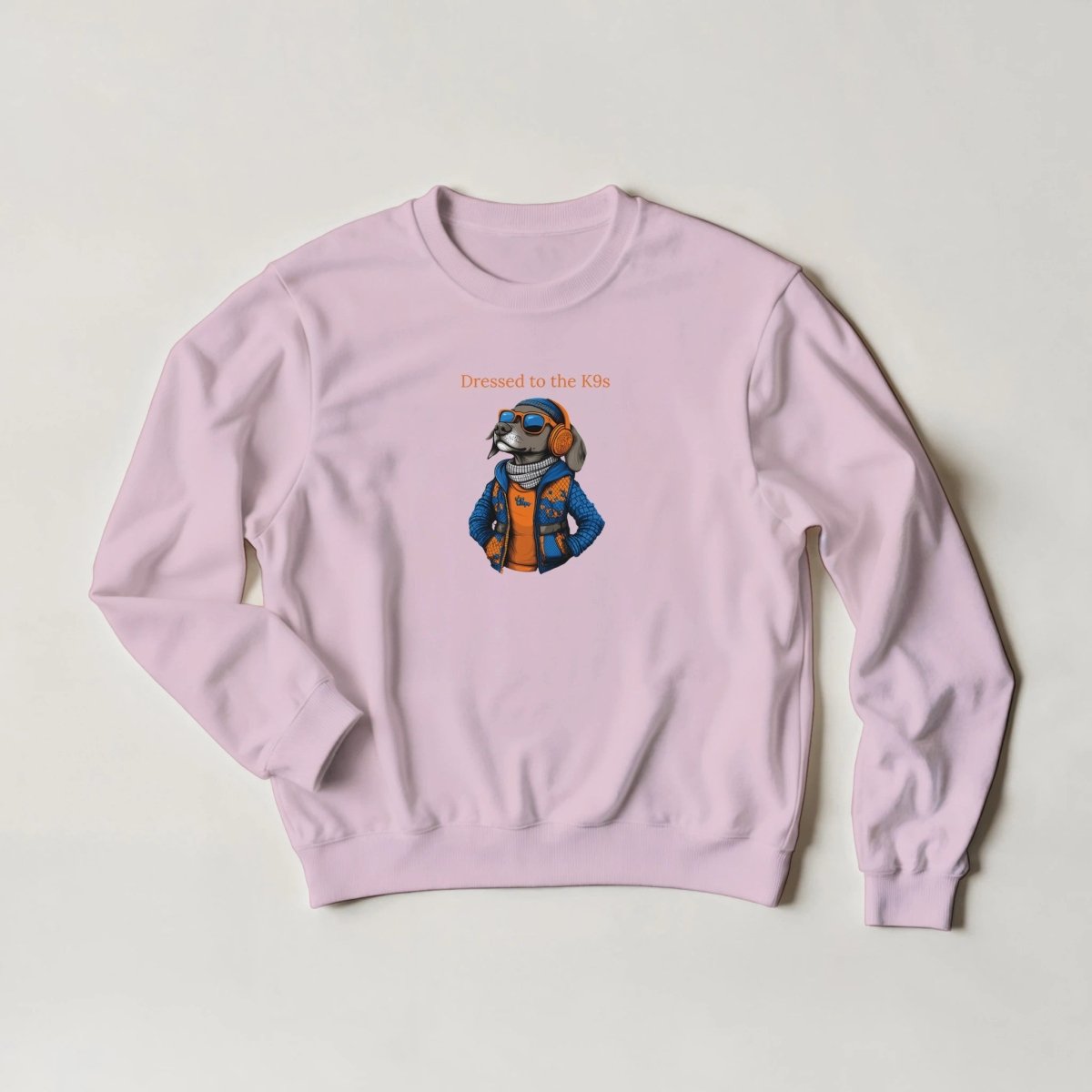 Dressed to the K9s Sweatshirt – Streetwear Graphic with Cool Dog Design - ROMAG Store