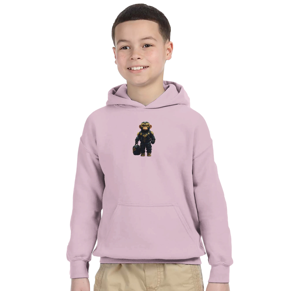 Golden Glamour Chimp Kids Hoodie - ROMAG Store