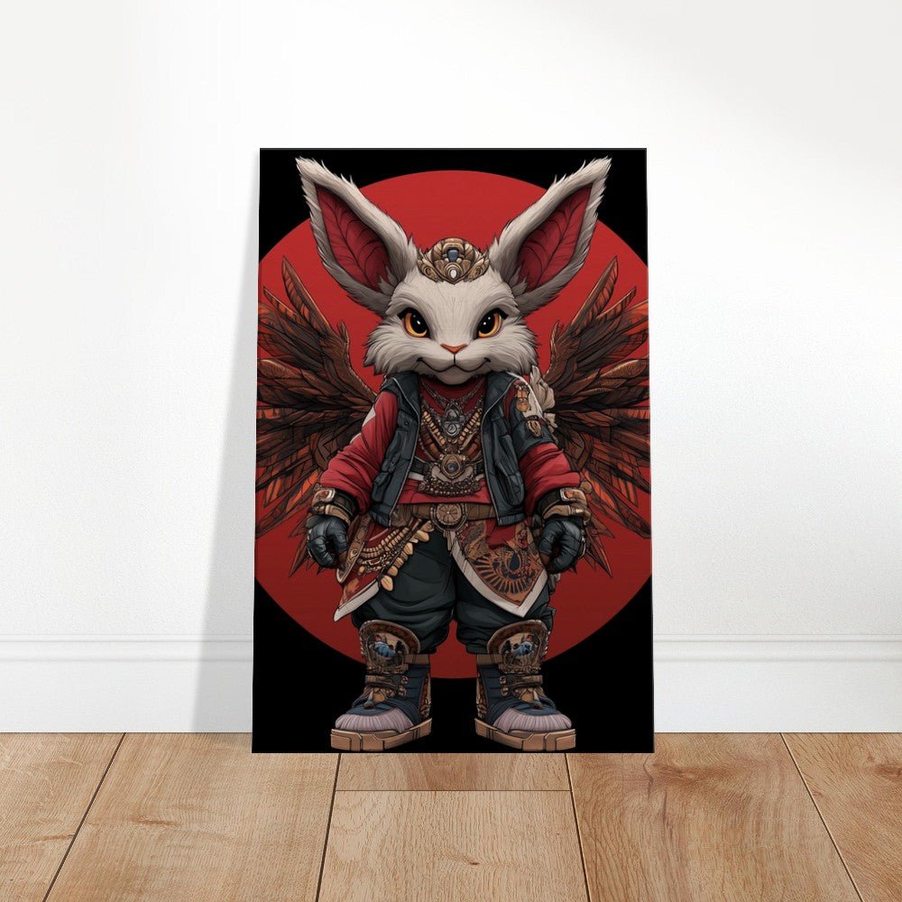 Urban Bunny Warrior Canvas Art - ROMAG Store