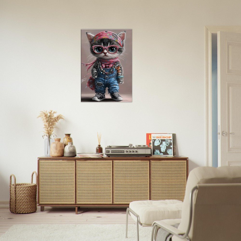Bohemian Cat Canvas Art - ROMAG Store