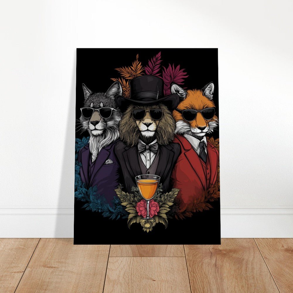 Suited Fox, Wolf & Lion Canvas - ROMAG Store