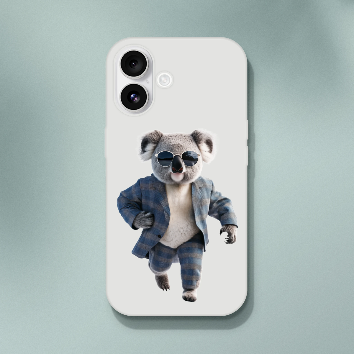 Dapper Koala in Plaid Suit iPhone Flexi Case - ROMAG Store