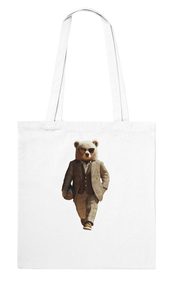 Dapper Bear Street Style Tote Bag - ROMAG Store
