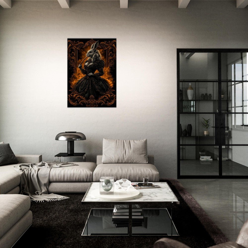 Elegant Rabbit in Ball Gown Canvas - ROMAG Store