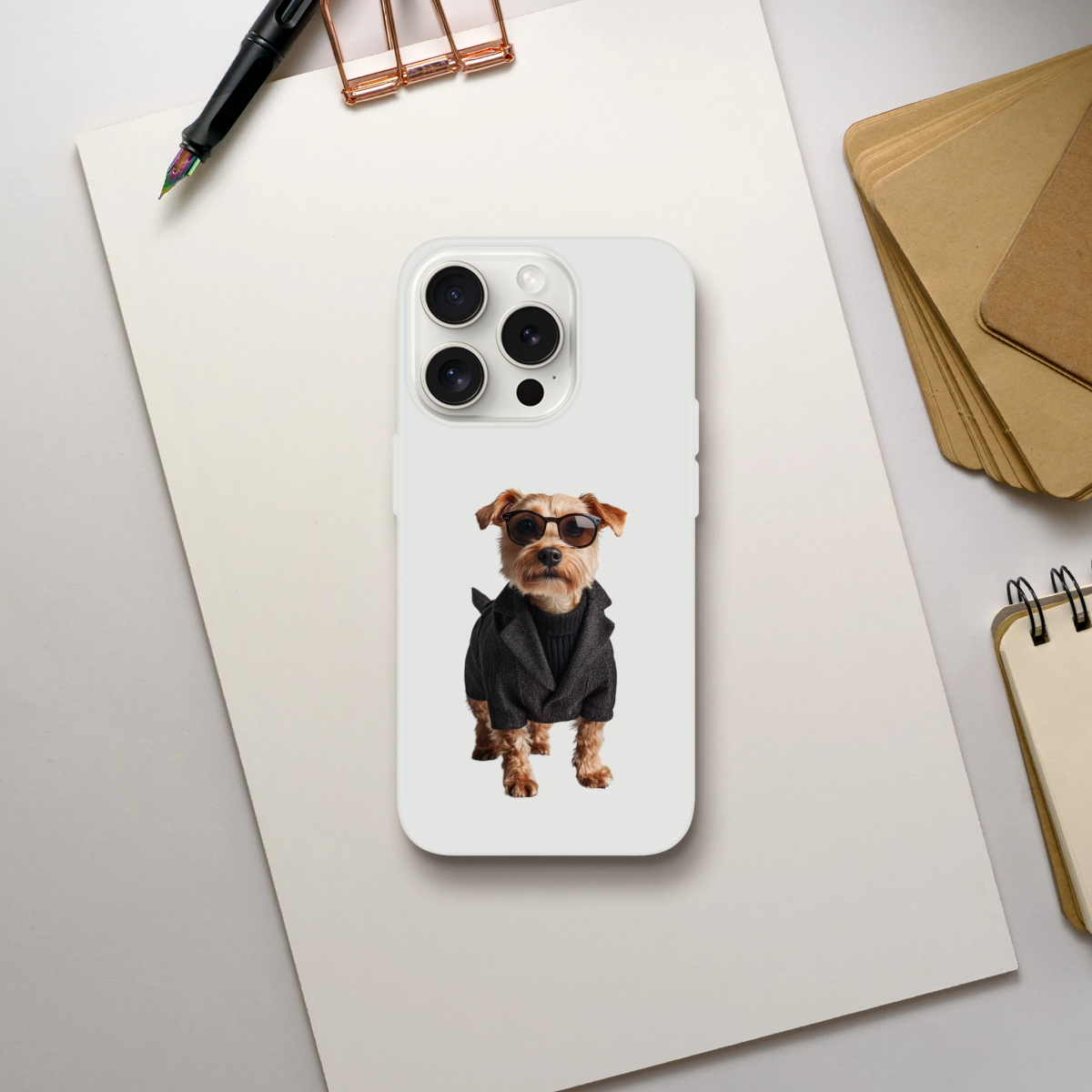 Dapper Terrier in Sunglasses iPhone Flexi Case - ROMAG Store