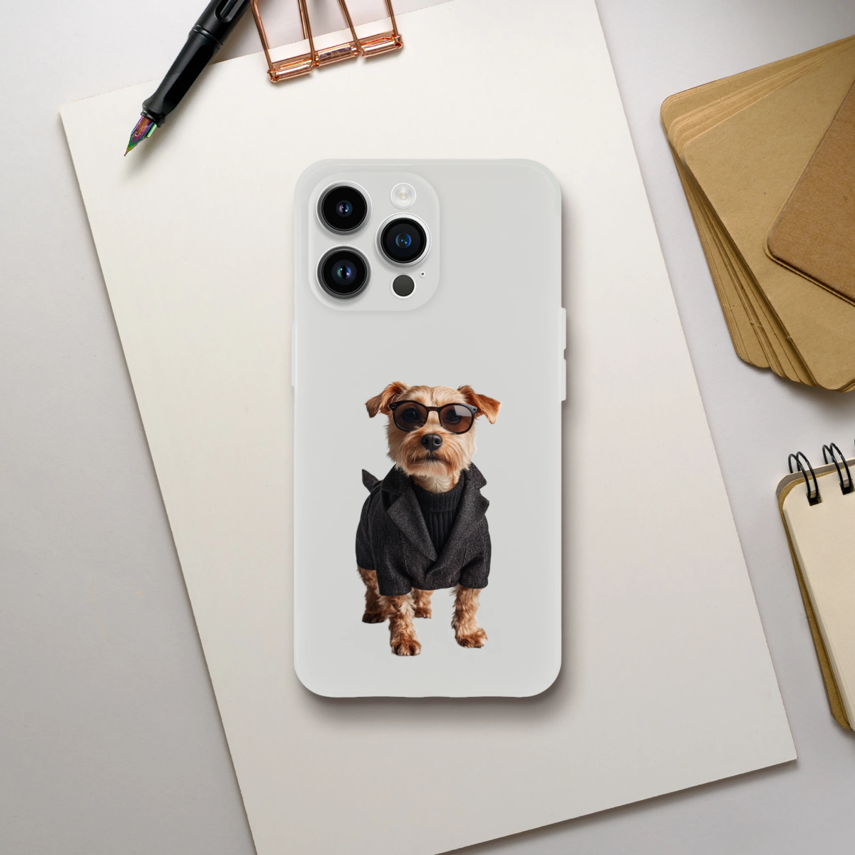 Dapper Terrier in Sunglasses iPhone Flexi Case - ROMAG Store