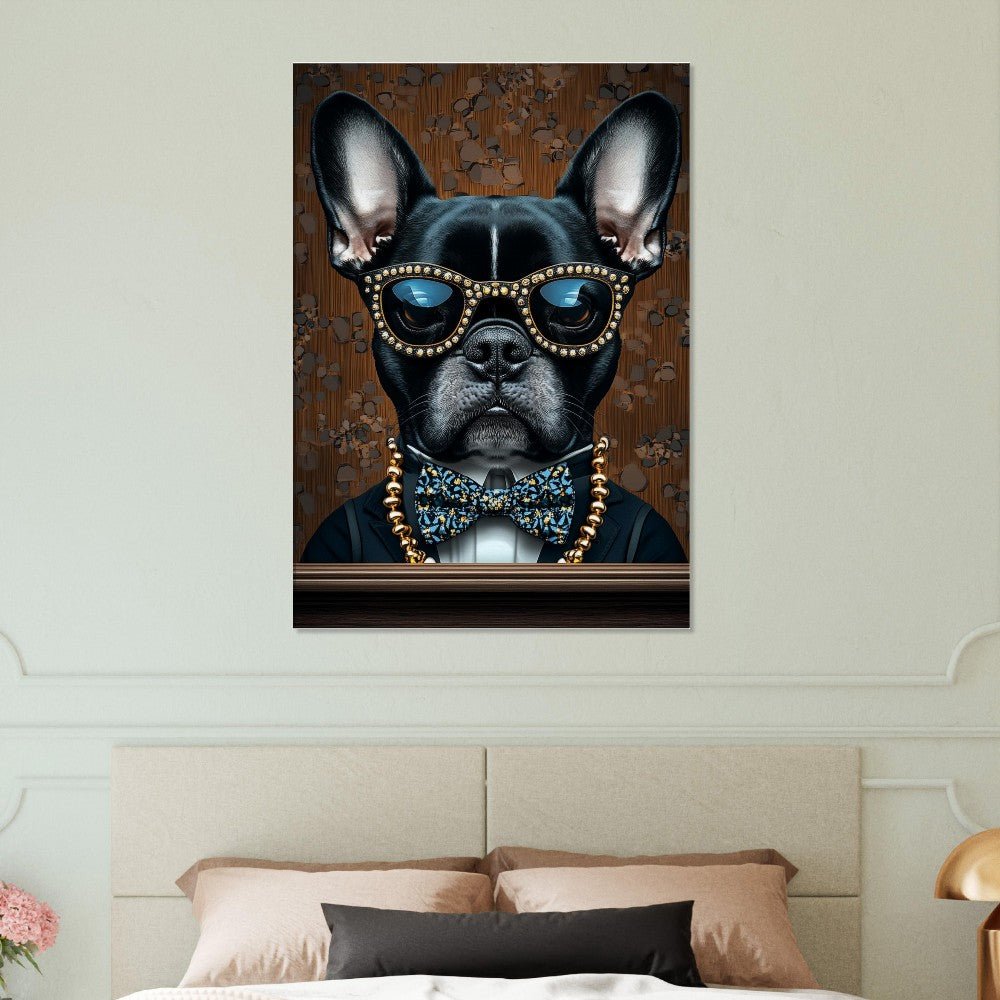 Dapper French Bulldog Canvas Wall Art - ROMAG Store