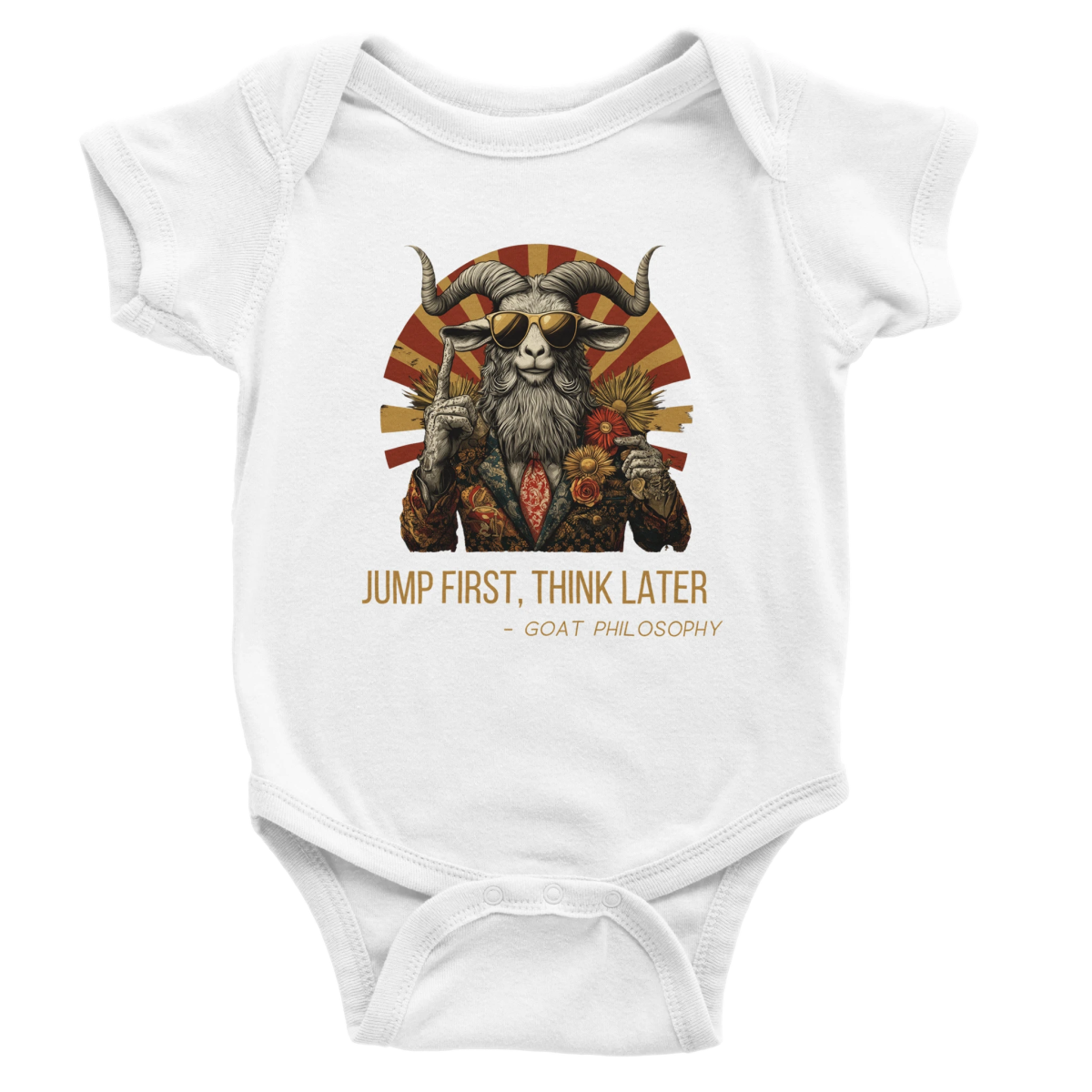 Goat Philosophy Baby Short Sleeve Bodysuit - ROMAG Store