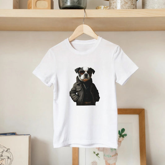 Cool Dog in Sunglasses Kids T-shirt - ROMAG Store