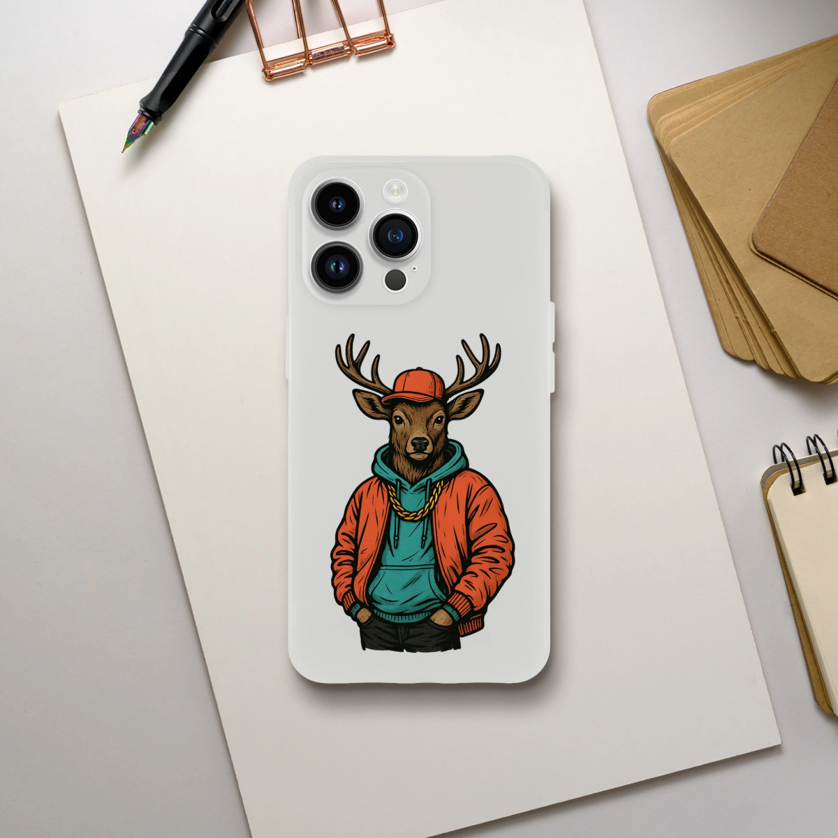 Cool Streetwear Deer iPhone Flexi Case - ROMAG Store