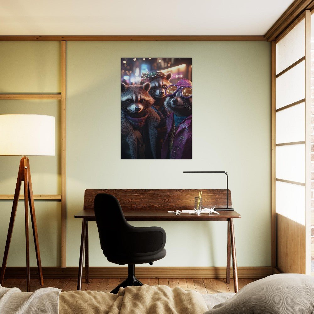 Urban Raccoon Crew Canvas Art - ROMAG Store