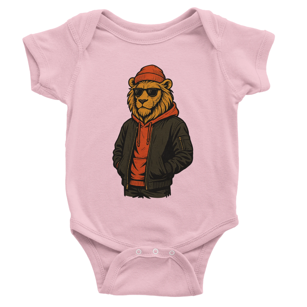 Cool Lion Streetwear Baby Short Sleeve Bodysuit - ROMAG Store