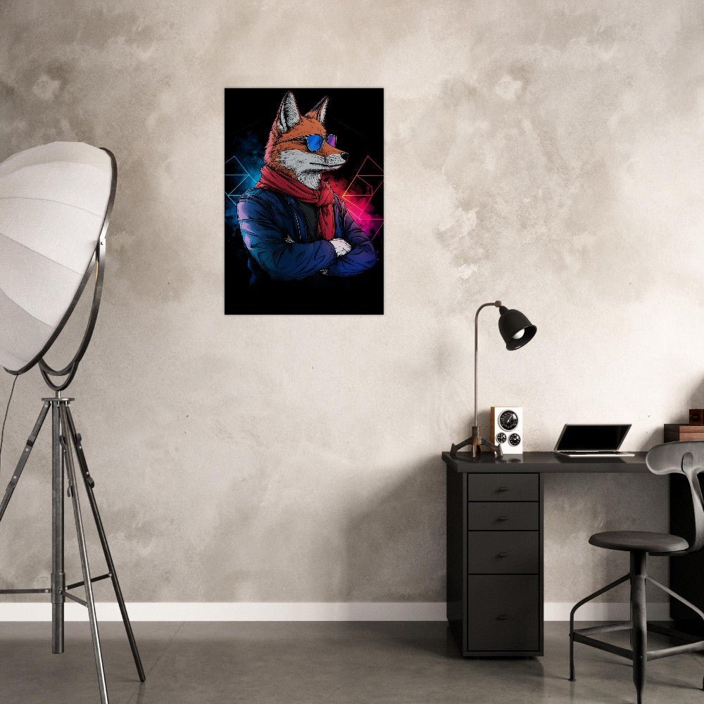 Chic Fox in Shades Canvas Art - ROMAG Store