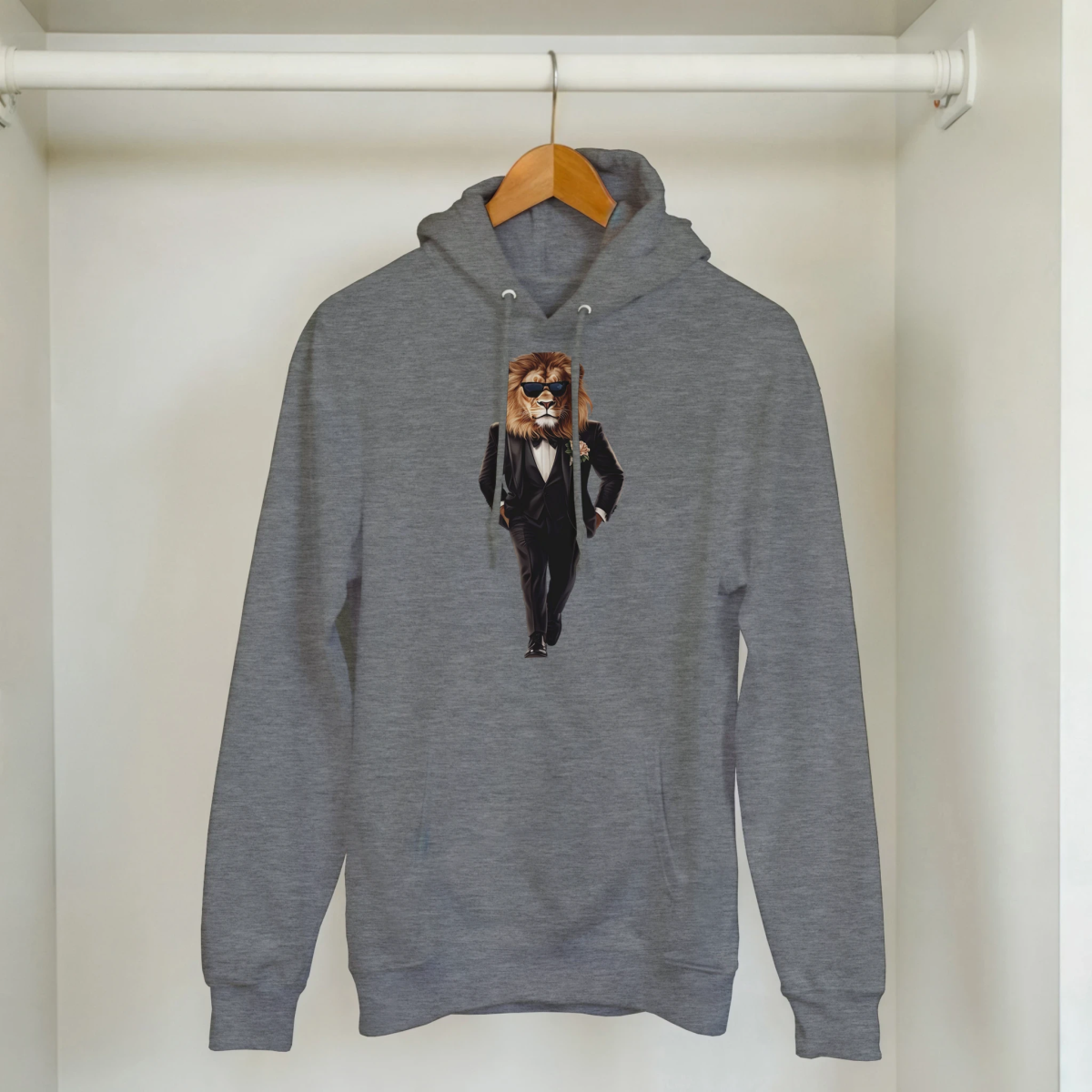 Dapper Lion: Black Tie Hoodie - ROMAG Store