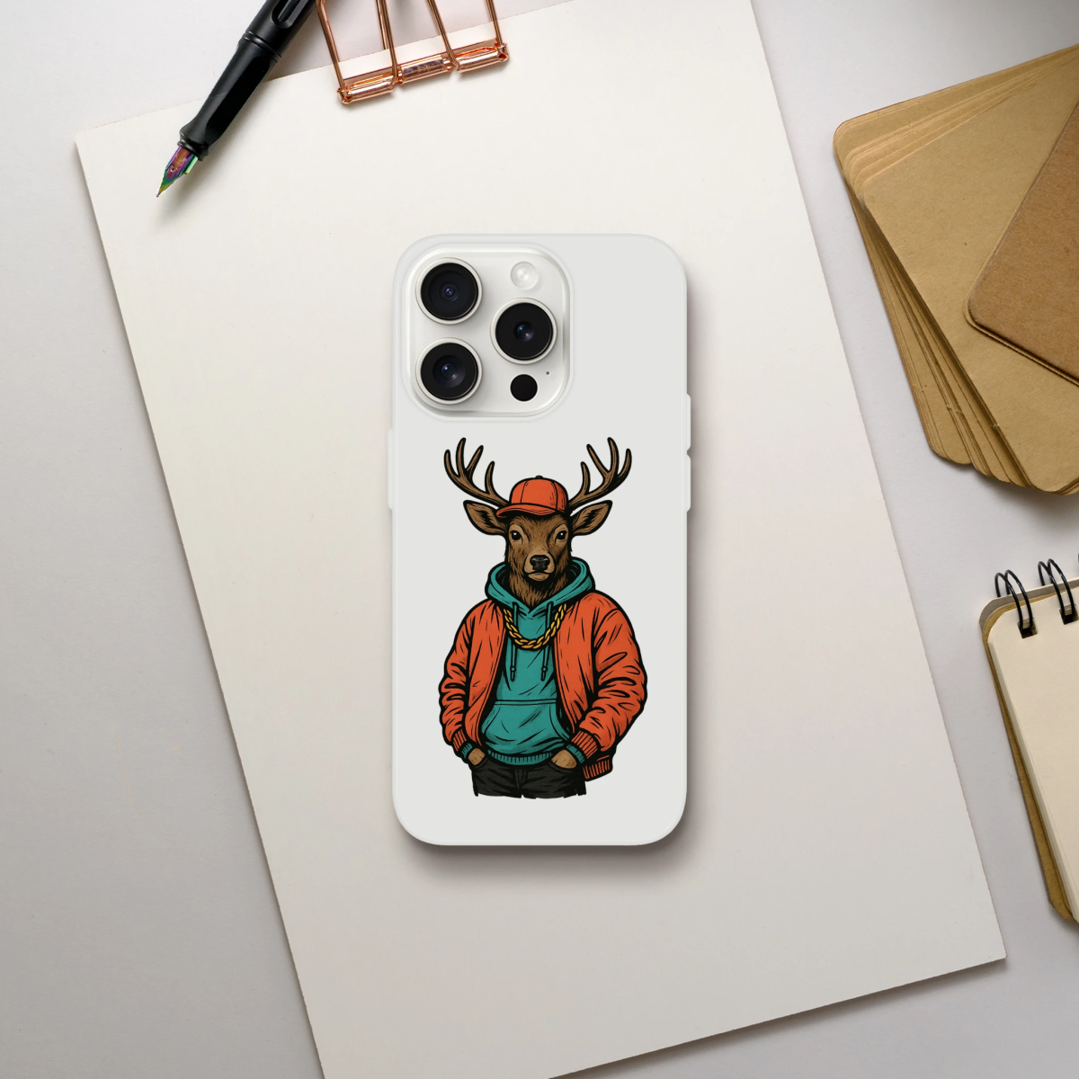 Cool Streetwear Deer iPhone Flexi Case - ROMAG Store