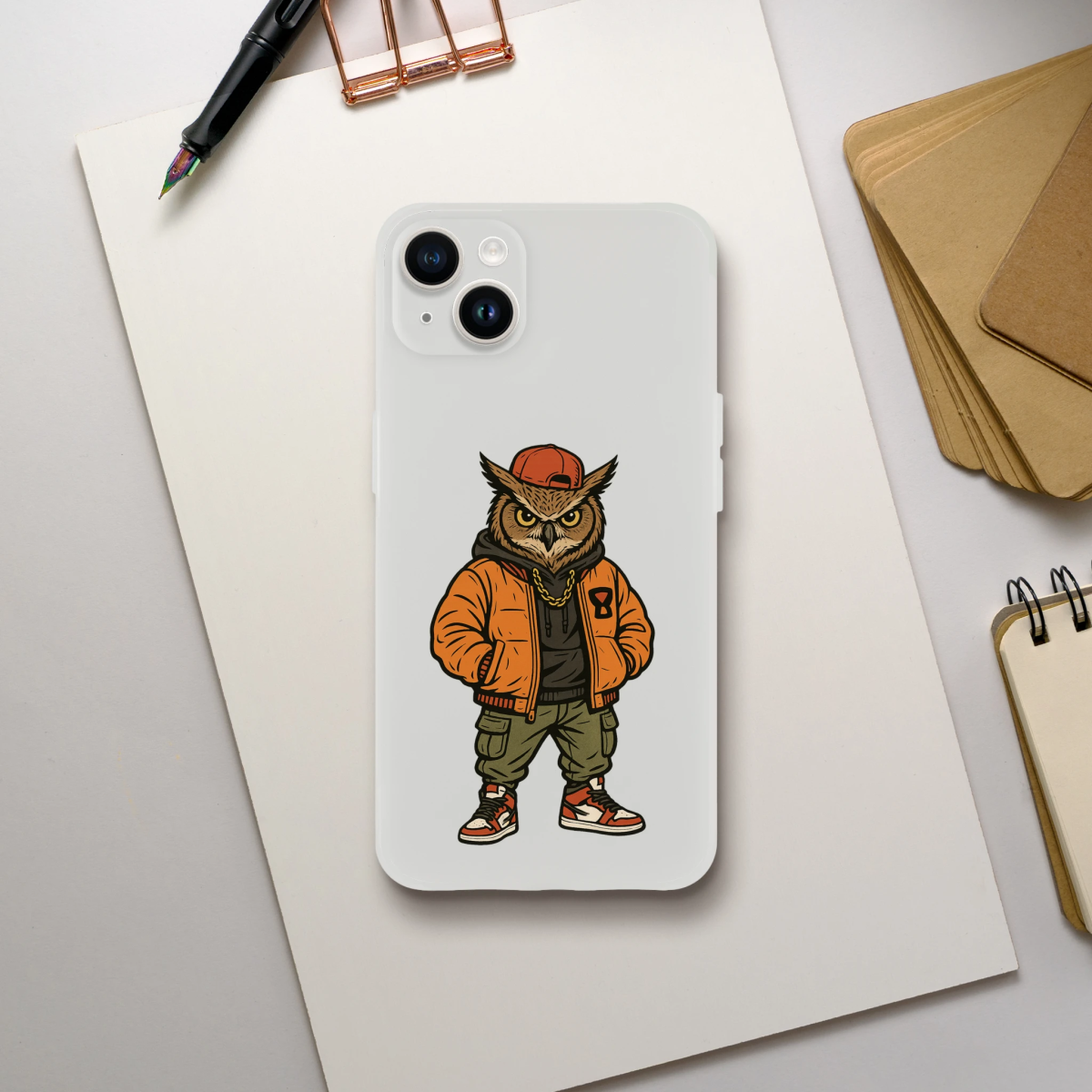 Cool Owl Swag iPhone Flexi Case - ROMAG Store