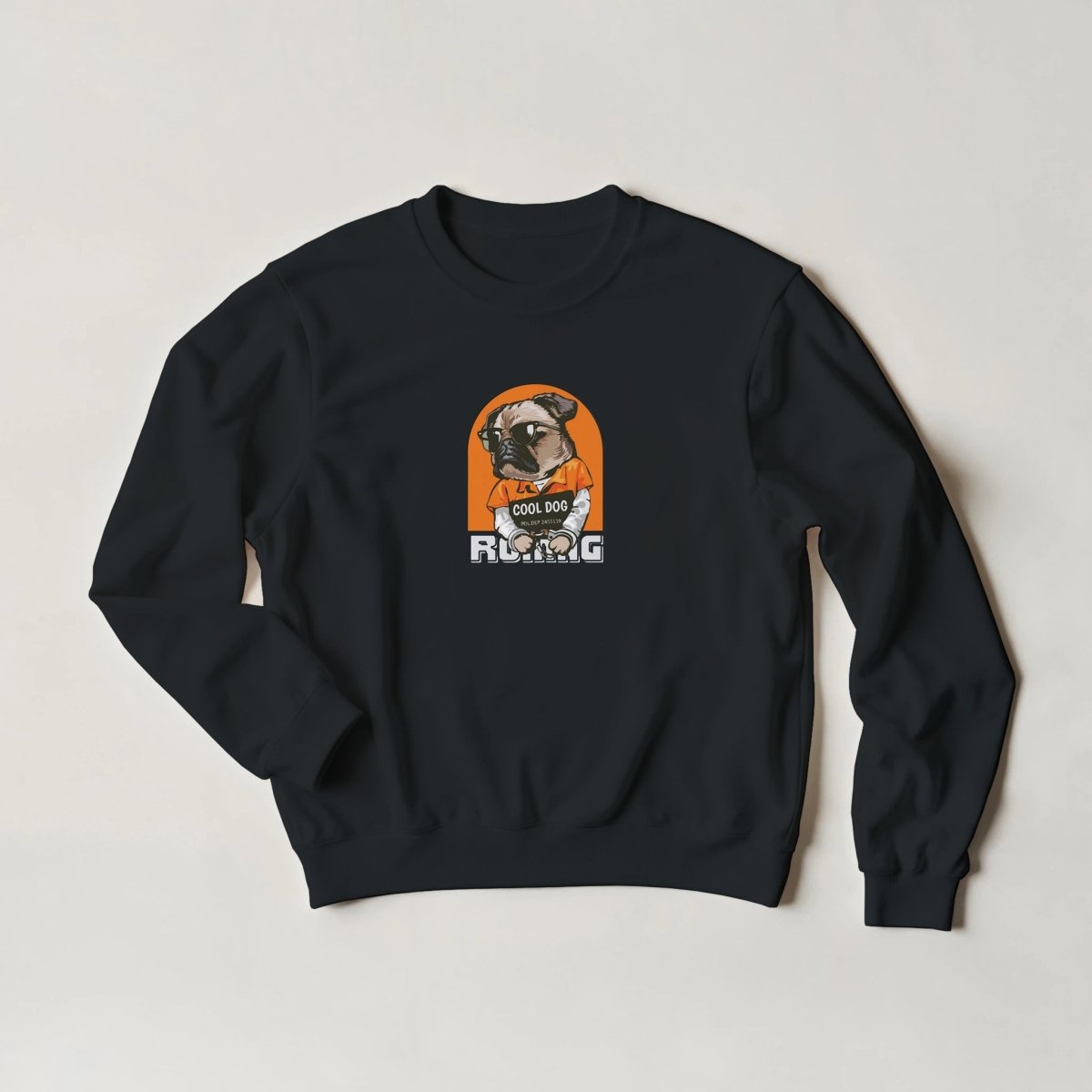 Cool Dog Mugshot Sweatshirt – Rebel Pug Streetwear Graphic in 6 Colors - ROMAG Store