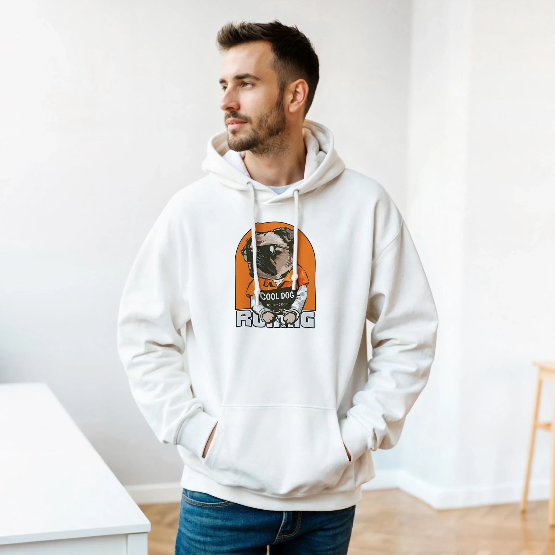 Mugshot Pug 'Cool Dog' Hoodie - ROMAG Store