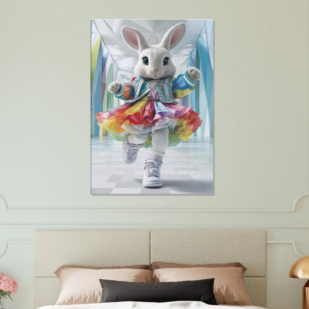 Rainbow Bunny Canvas Art - ROMAG Store