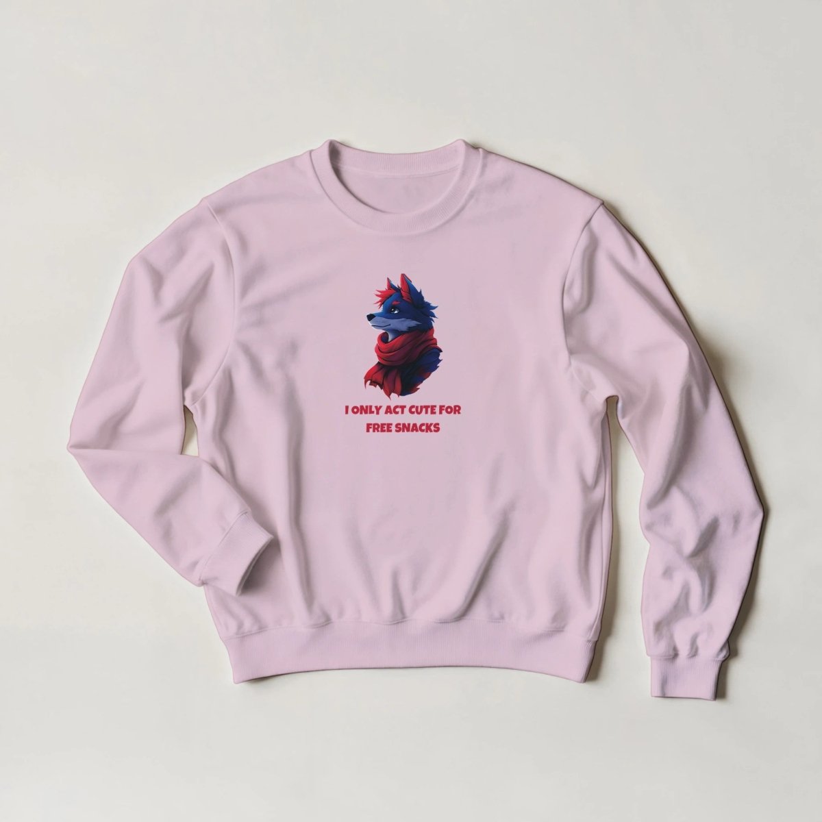Sassy Fox Sweatshirt – 'Free Snacks' Streetwear Graphic - ROMAG Store