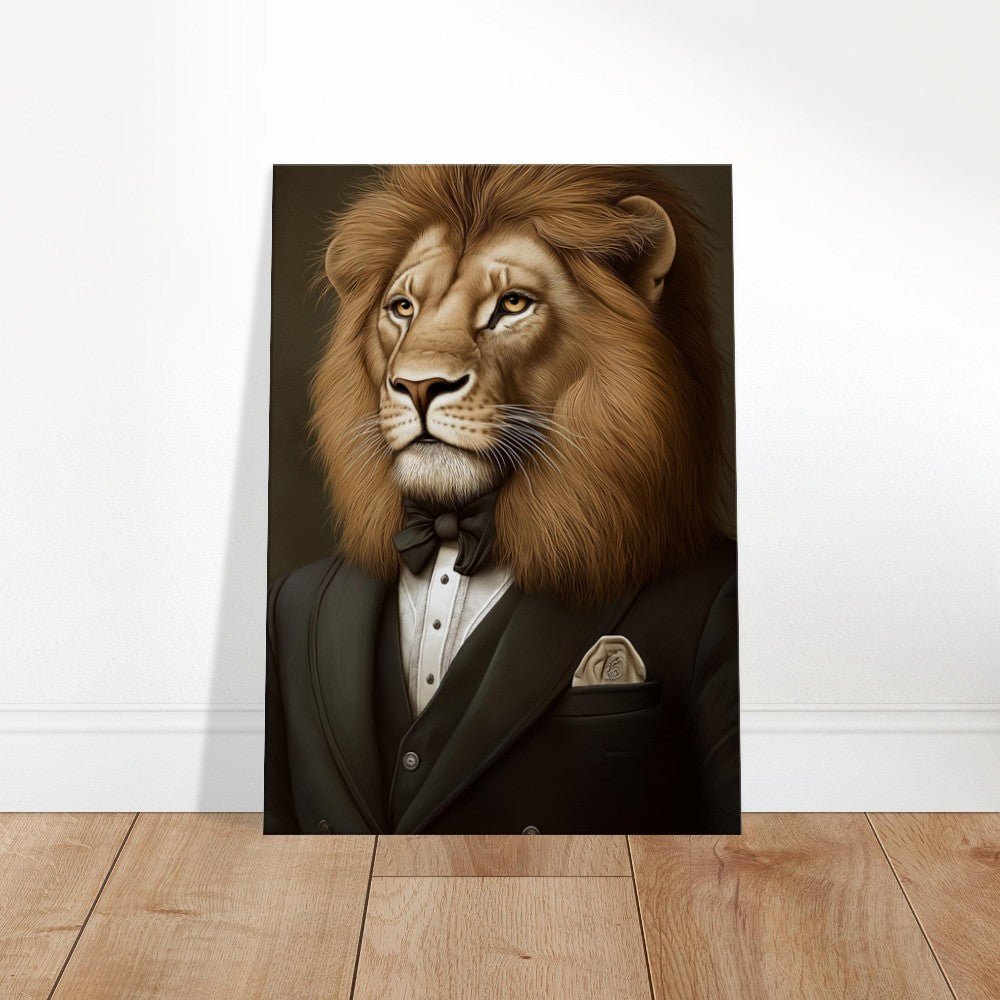 Luxury Lion in Suit Canvas - ROMAG Store